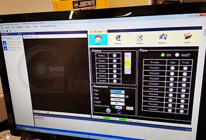 Screenshot of the splicing control software